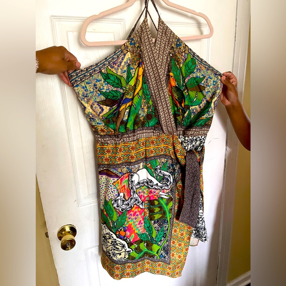 Farm Rio Gayarti Halter Neck Dress - Size Large